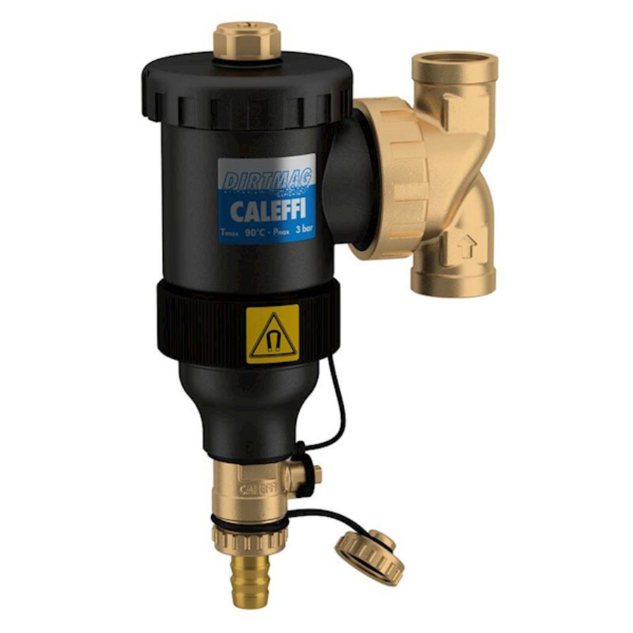 Vuilafscheider DIRTMAG 5453 kunststof hor./vert. magnetisch 1"bi.dr. Caleffi