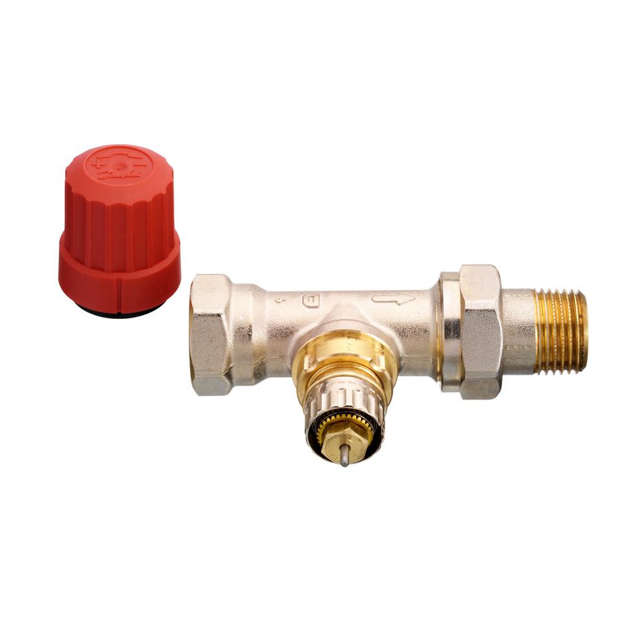 Radiatorafsluiter thermostatisch voorinstel. RA-N 1/2" DN15 recht Danfoss
