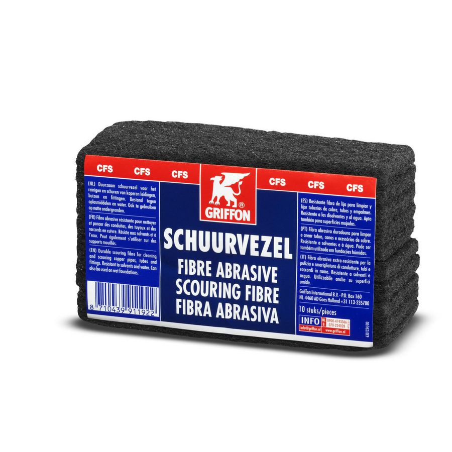 Pak a 10 strips Schuurvezel 6x13cm Griffon