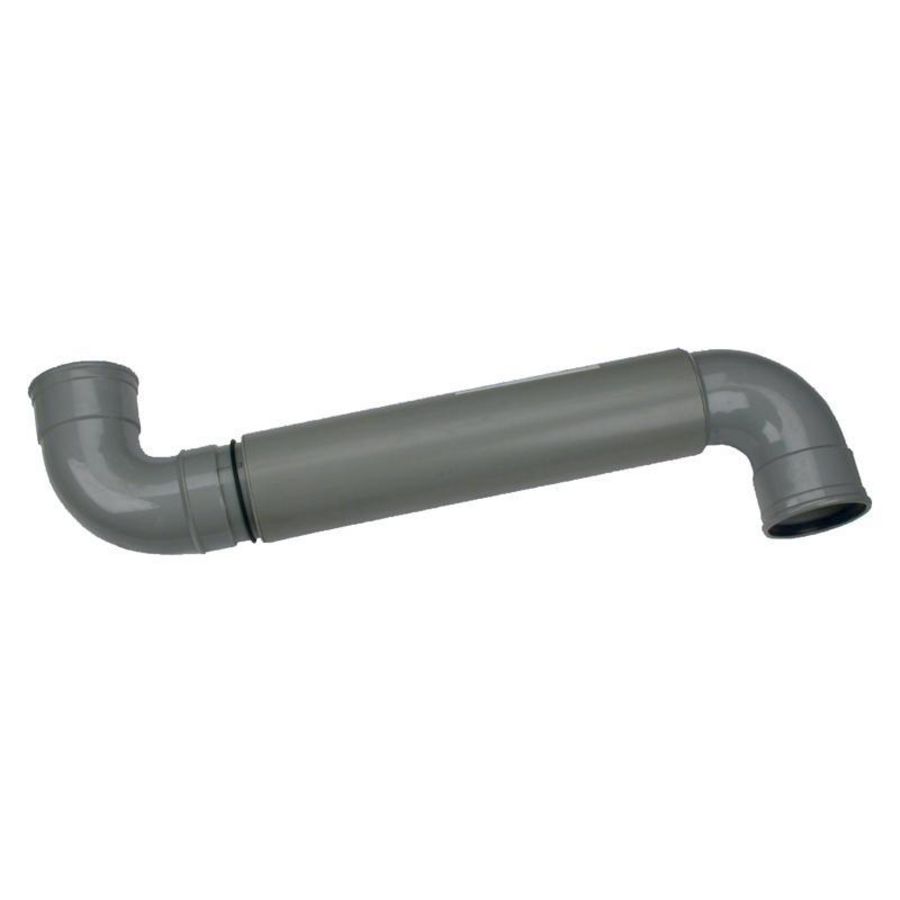 PVC manchet Polder expansiestuk 110mm grijs mof/mof Wavin