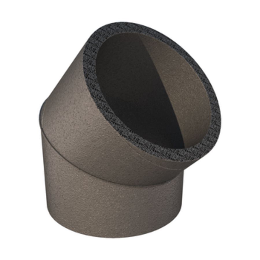 Bocht Aerfoam HR-WTW 45° EPE 150mm grijs Ubbink