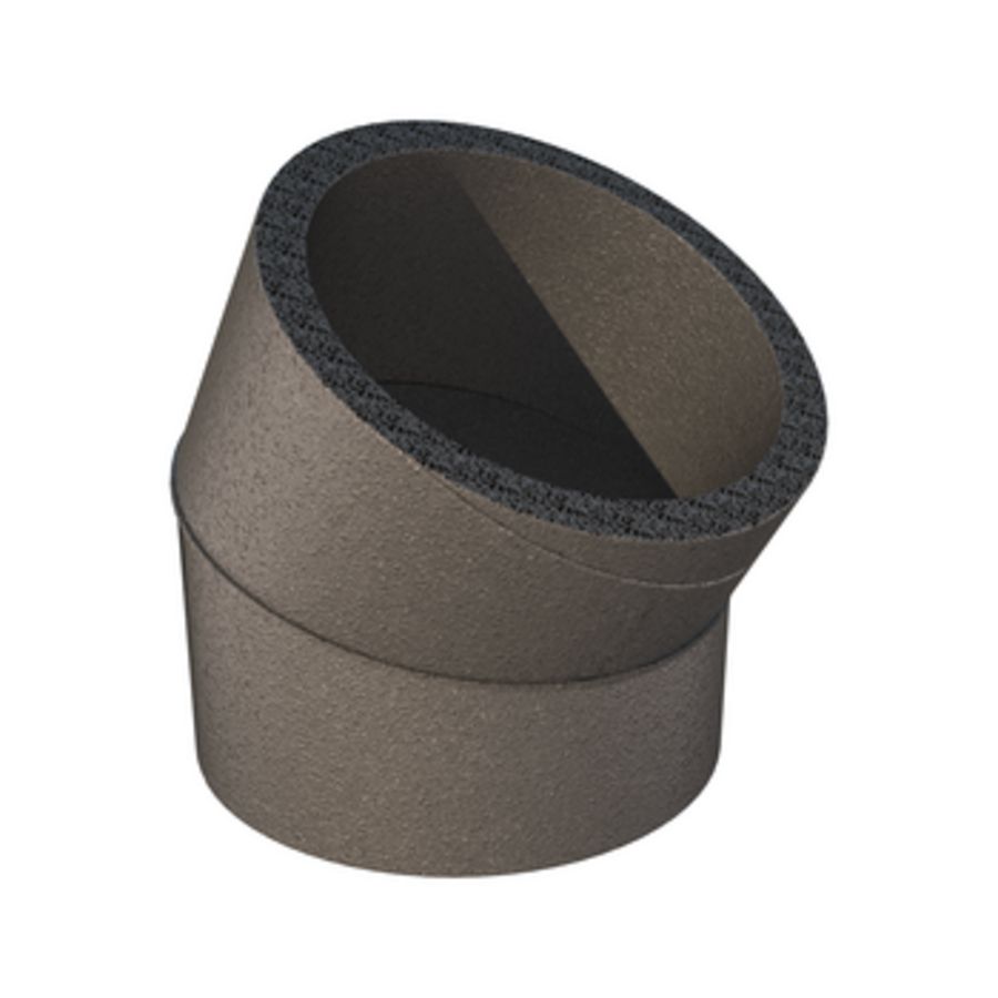 Bocht Aerfoam HR-WTW 30° EPE 125mm grijs Ubbink