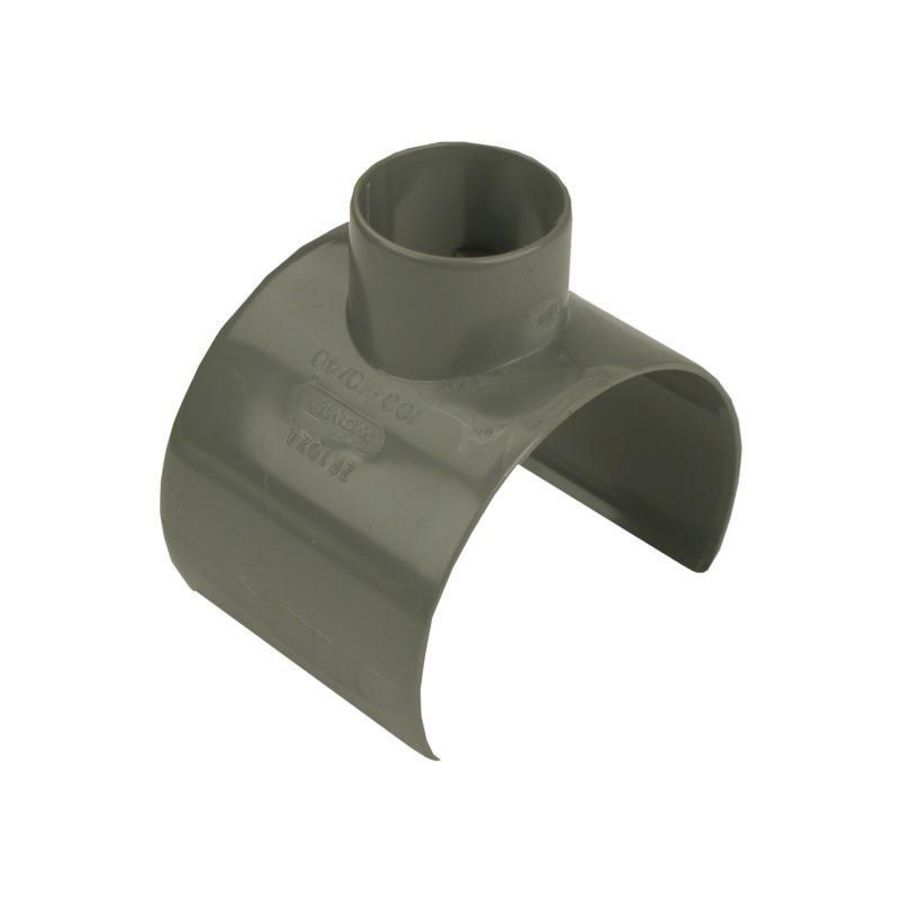 PVC lijm klemzadel 80-75x50mm grijs Wavin