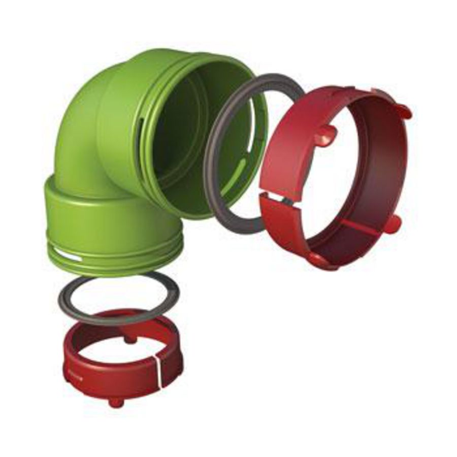 Air Excellent AE48c Bocht 90° set Ubbink