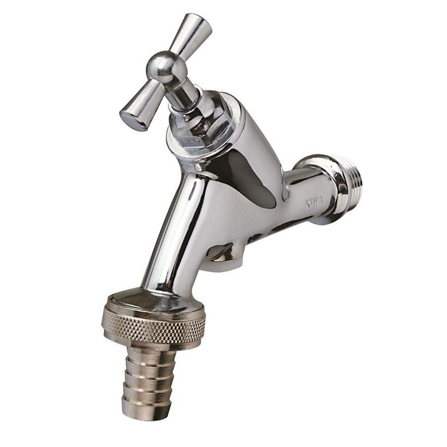 Beluchterkraan glansverchr. 3/4" krukbed. keerklep slangw. Raminex