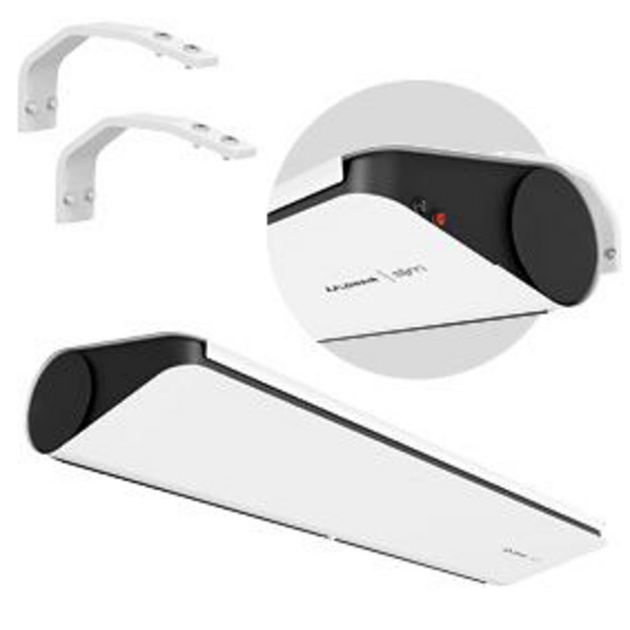 Flowair watergevoed luchtgordijn SLIM-W150 b=150cm wit 230V incl. montagebeugel & bewegingssensor DRL