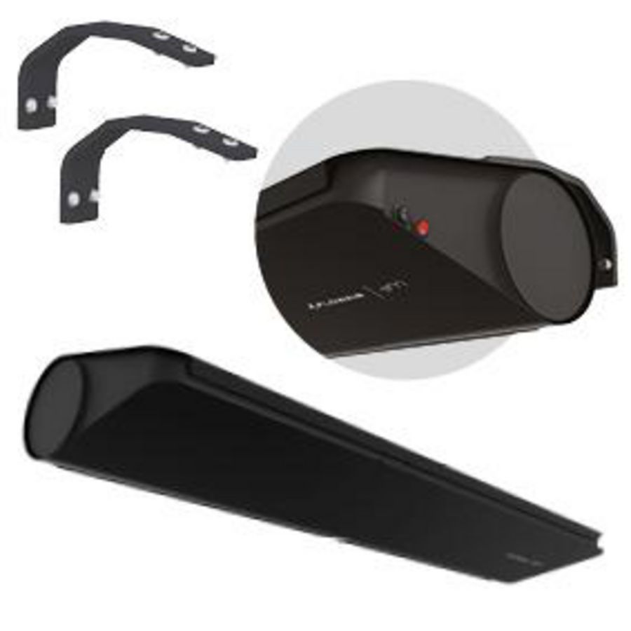 Flowair watergevoed luchtgordijn SLIM-W100 b=100cm zwart 230V incl. montagebeugel & bewegingssensor DRL
