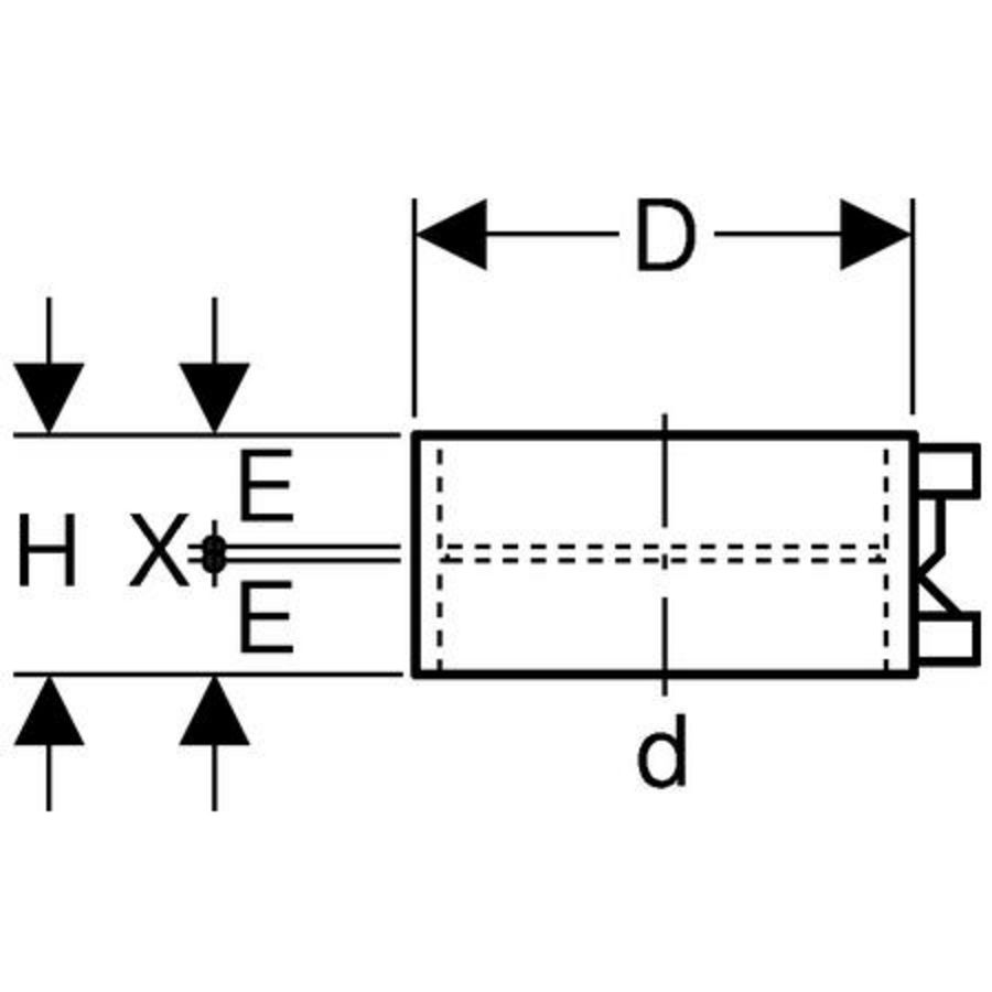 Polyethyleen (PE) elektromof / thermomof 125mm Geberit