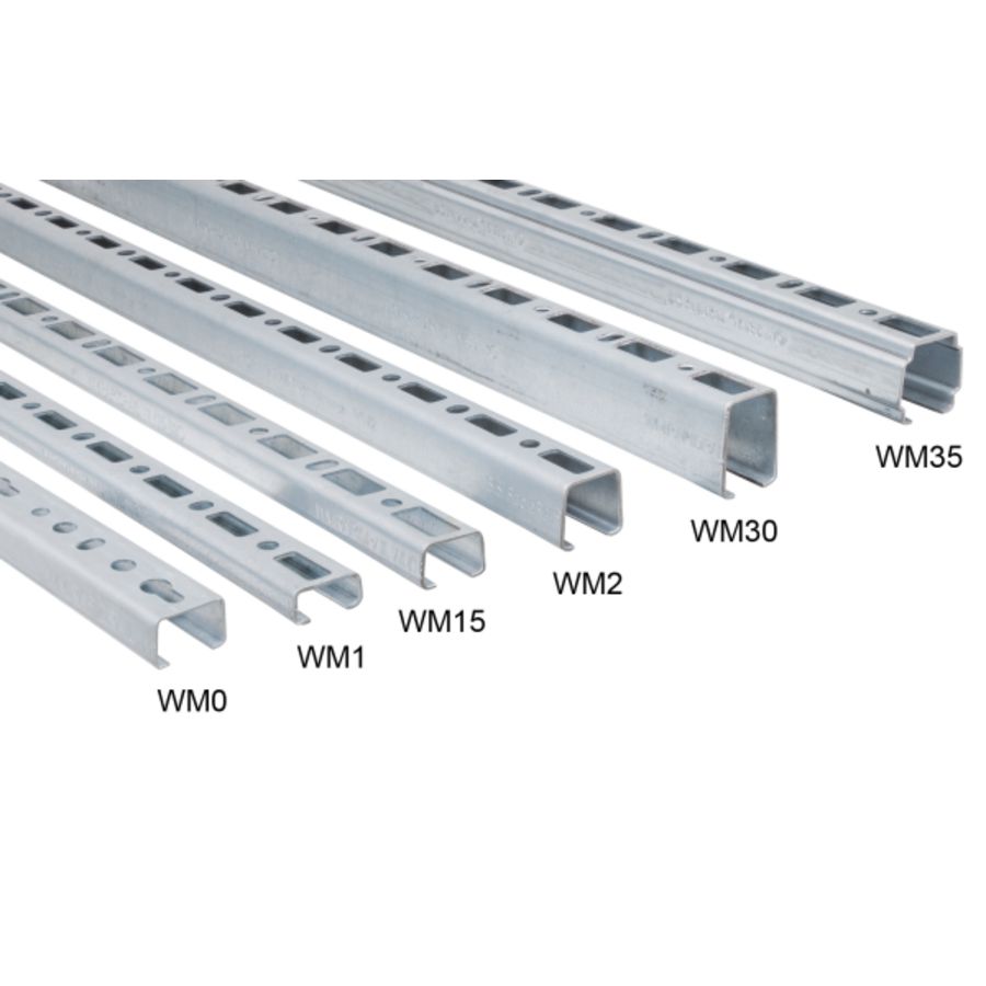 Lengte a 6m. Montagerail Rapidrail verz. WM15 30x20mm Walraven