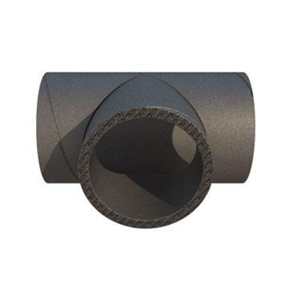 T-stuk Aerfoam HR-WTW 90° EPE 125mm grijs Ubbink