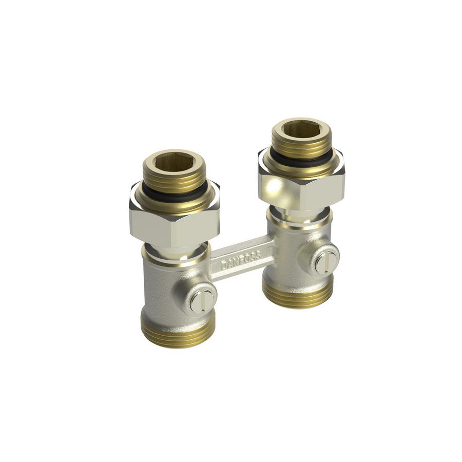 H-onderblok type RLV-KB 1/2" DN15 recht Danfoss