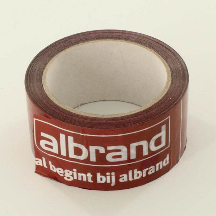 Rol a 66mtr. tape 50mm met opdruk Albrand