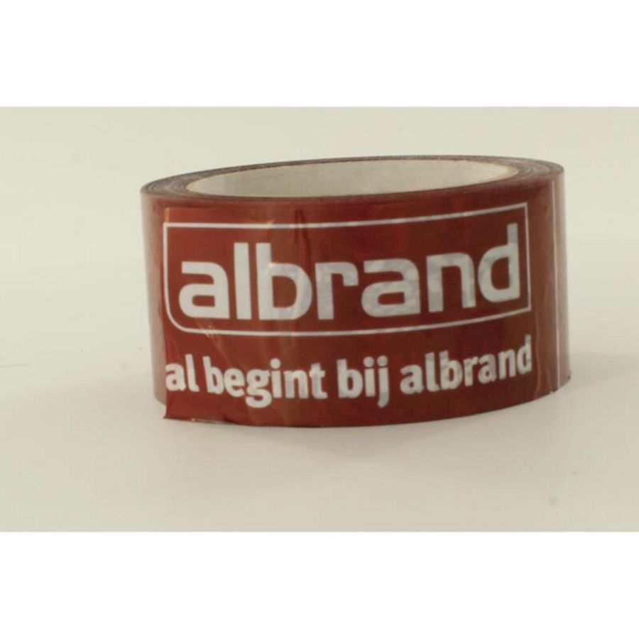 Rol a 66mtr. tape 50mm met opdruk Albrand