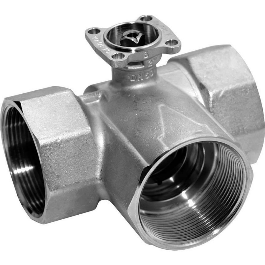 Omschakel 3-weg open/dicht kogelkraan DN50 2" Rp2" Kvs75 Belimo