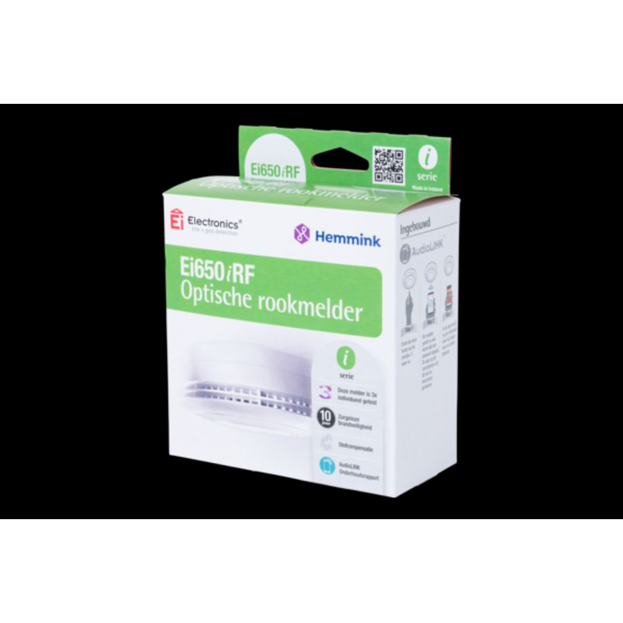 Optische rookmelder 10jr lith stofcomp Audiolink 2RF VVE=100 Ei Electronics
