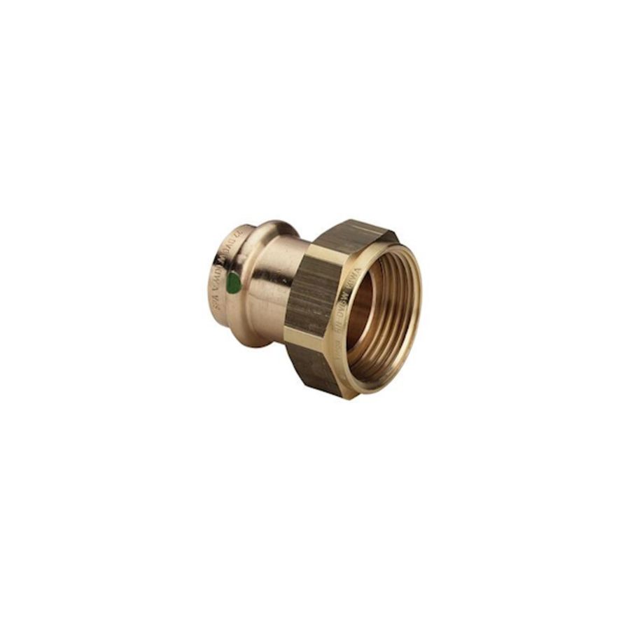 2-del. koppeling Sanpress brons 54x2.3/8" wartel Viega
