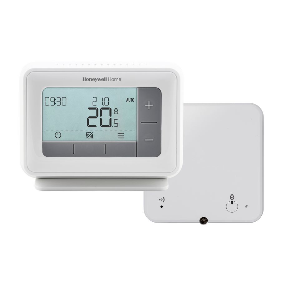 Klokthermostaat+RF-module T4R aan/uit of OpenTherm draadloos Resideo