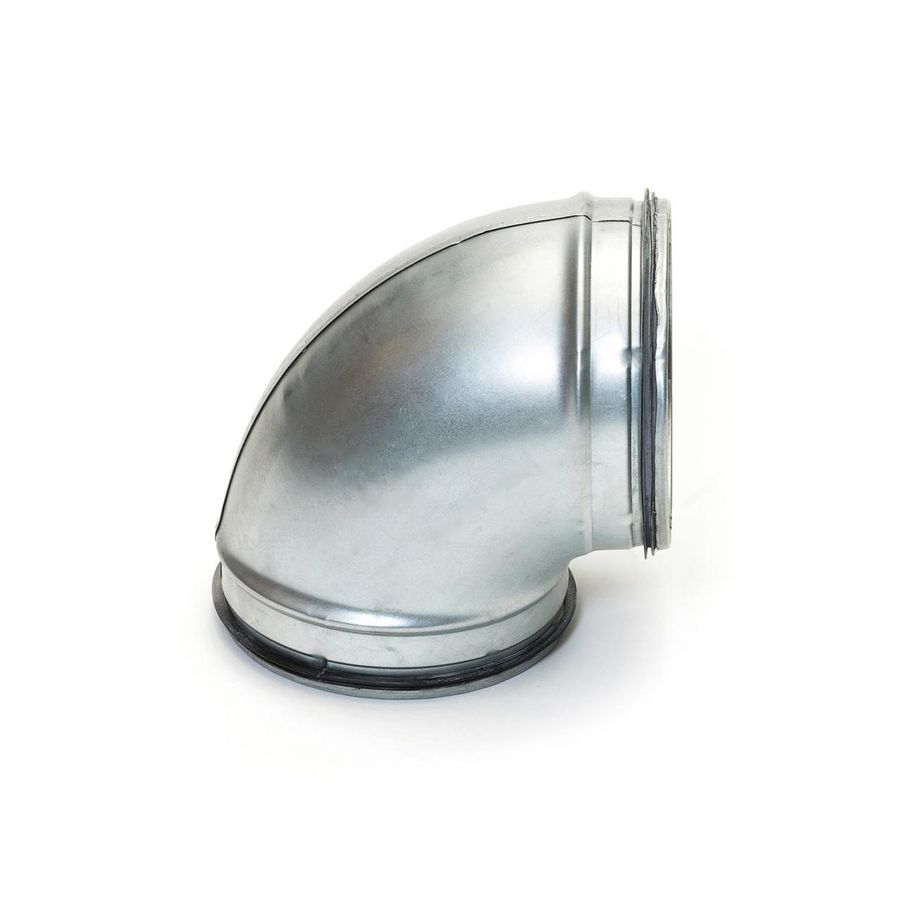 Bocht geperst GBS9 90° 125mm kort vv KEN-LOK Air Spiralo