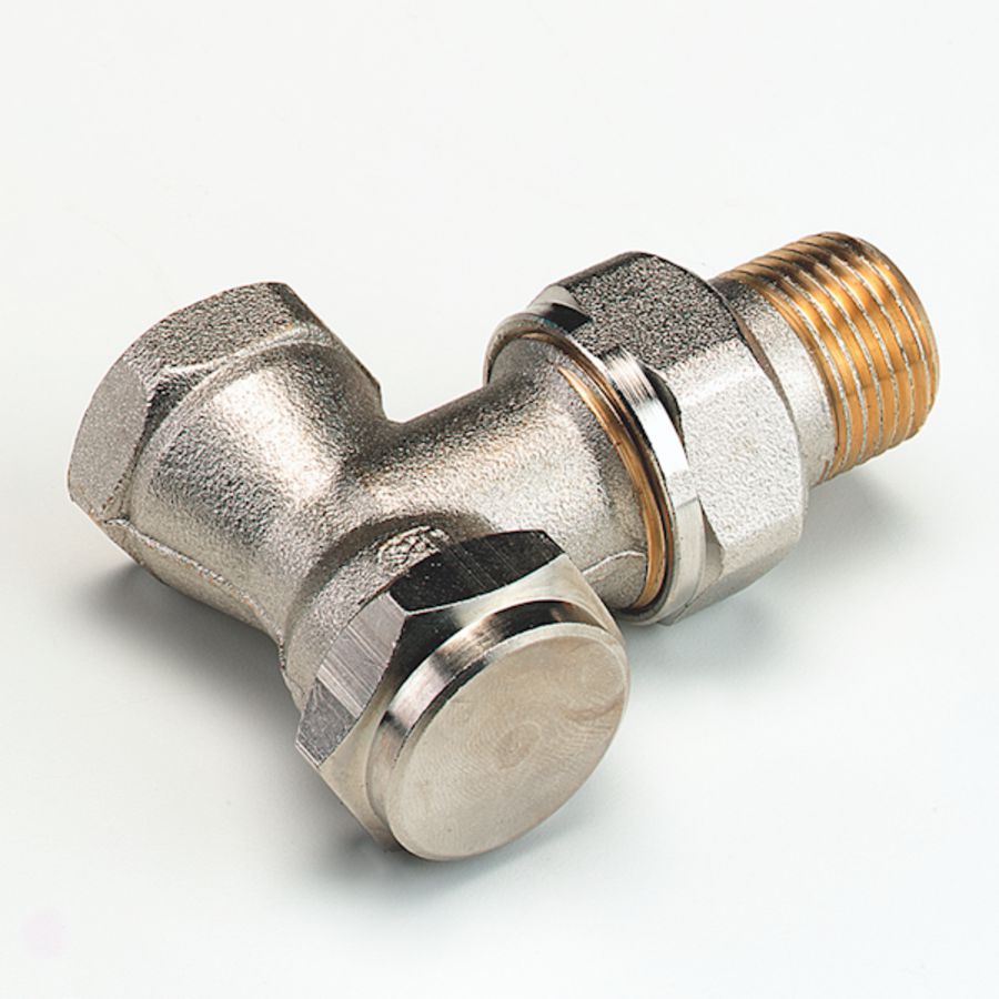 Voetventiel haaks 1/2"bn. Kvs 2,20 met aftap 4468 VVE=5 COMAP