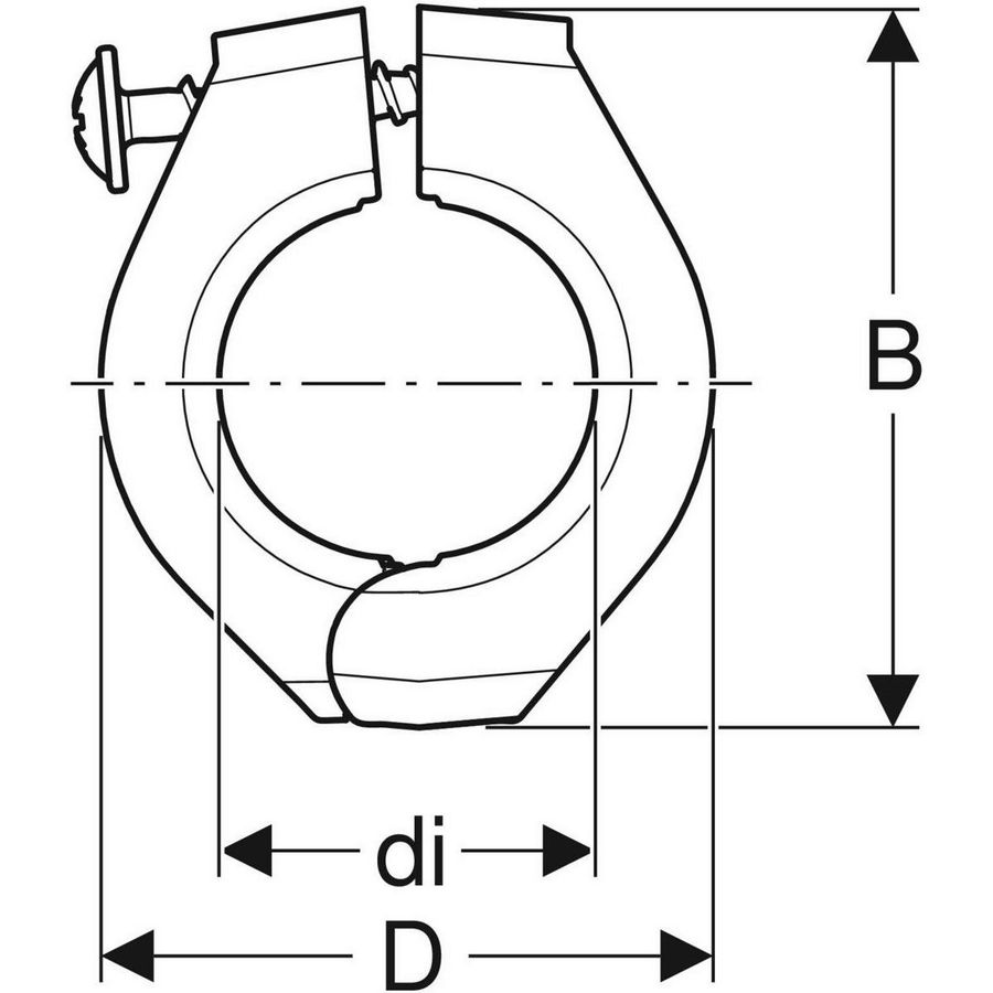 Fixpuntbevestiging voor vastpuntbeugel FLOWFIT 32mm Geberit