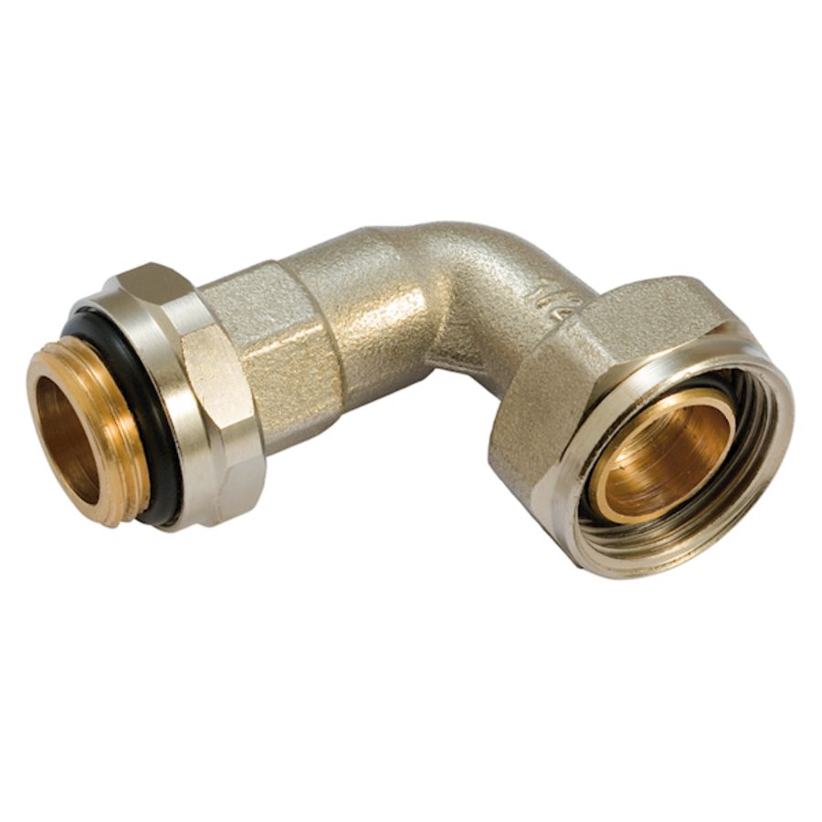 Bocht zelfdichtend 90° 1/2" vernikkeld 597GJT COMAP