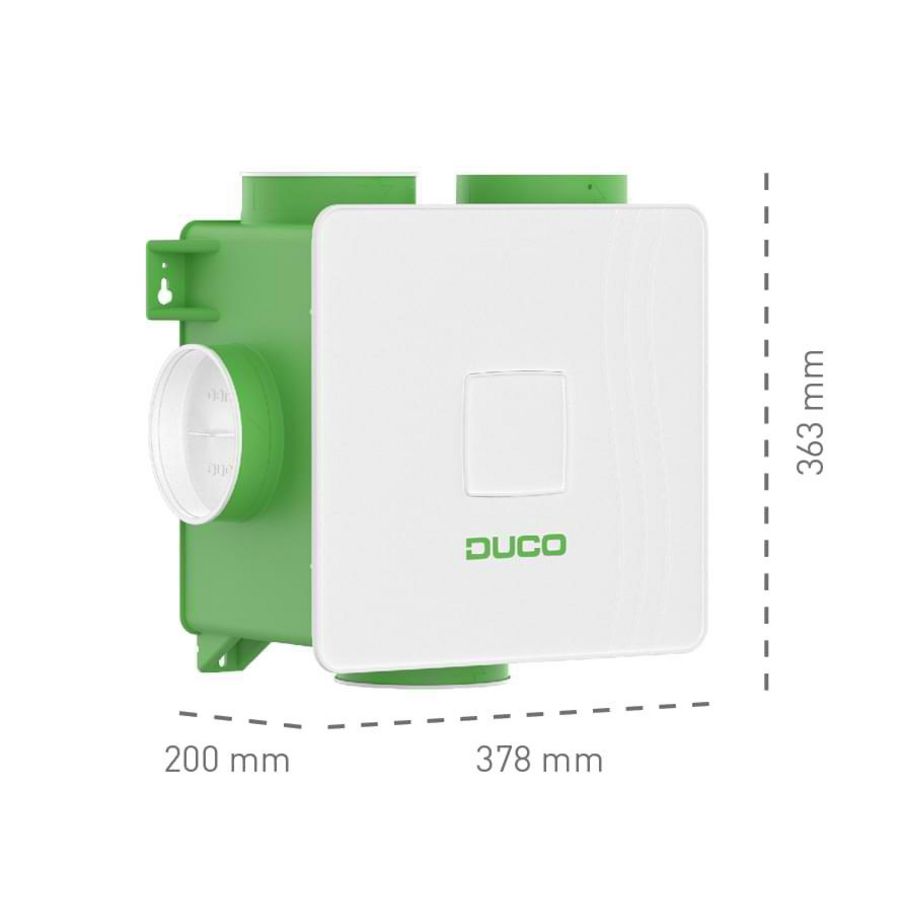 Woonhuisventilator DucoBox Reno All-in-one Standaard + bediening RF + 2x CO2 DUCO