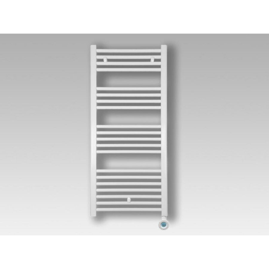 Elektr. handdoekradiator CALOR WHITE 750W 500x1345mm snoer 1,2mtr + stekker incl. regeling MASTERWATT