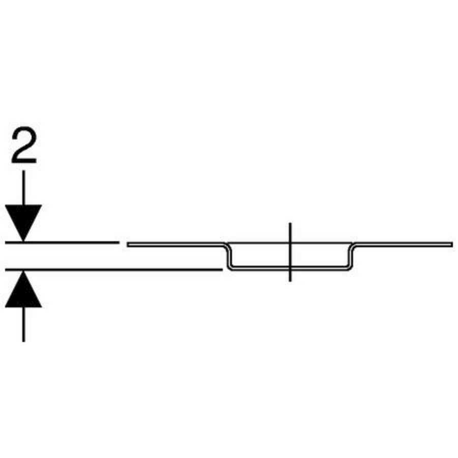 Waterkeringsrand 250x250mm voor vloerput 361.614 koper vert. Geberit