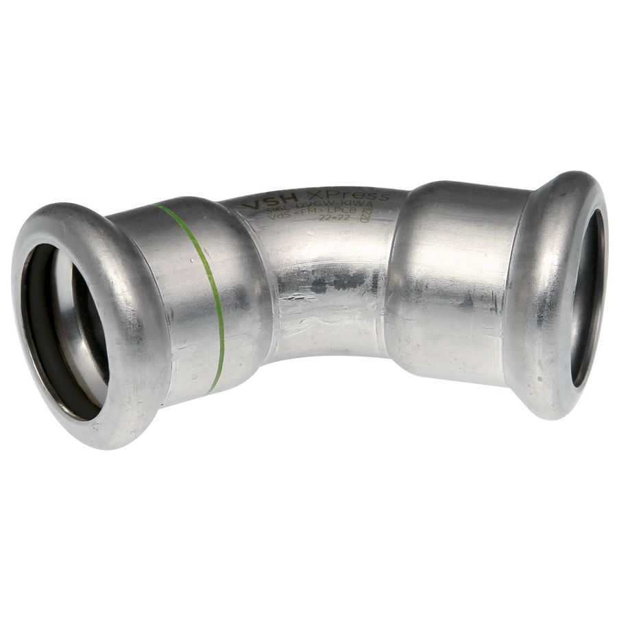 Bochtkoppeling 45° XPress RVS 88,9x88,9mm R2713 (test cth) VSH
