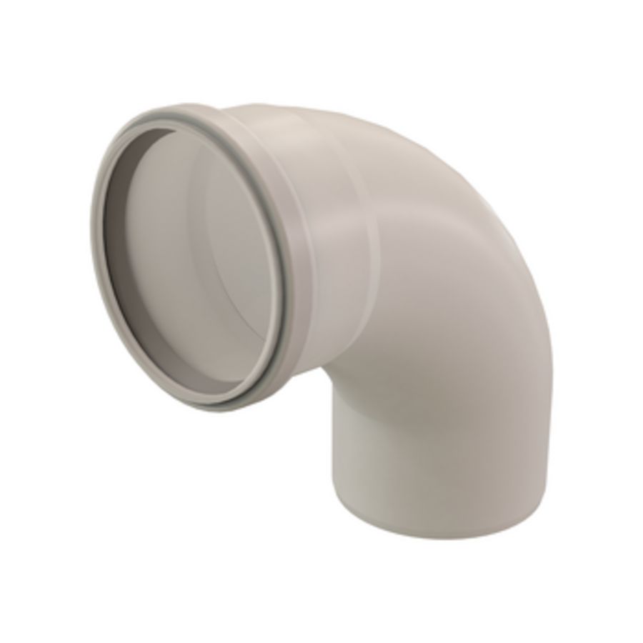 Bocht 87° PP 110mm transparant Ubbink