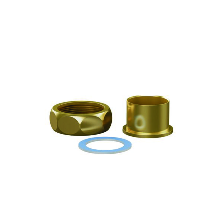 Aansluitset tbv Longtherm warmtewisselaar G 1 1/4" set messing Reflex