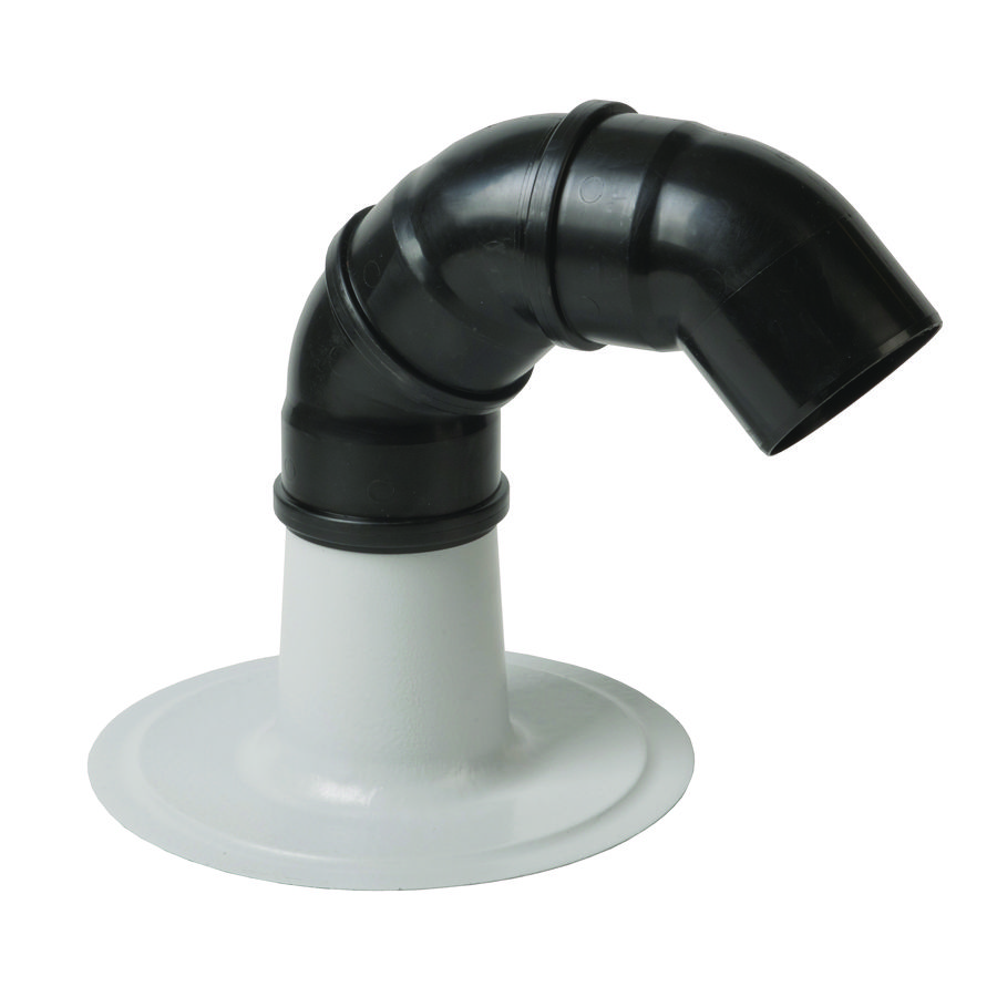 Kabeldoorvoer plakplaat alu.met PP-bochten 75mm PVC-gecoat Anjo