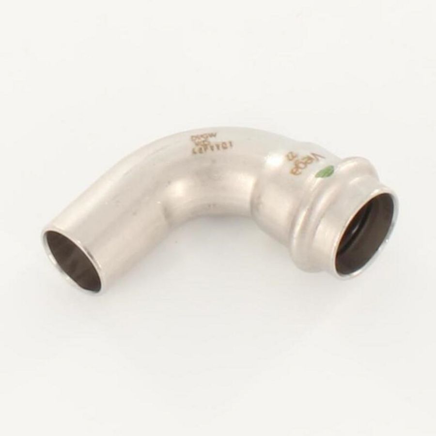 Insteekbocht 90° SANPRESS Inox spie x persaansluiting 22mm Viega