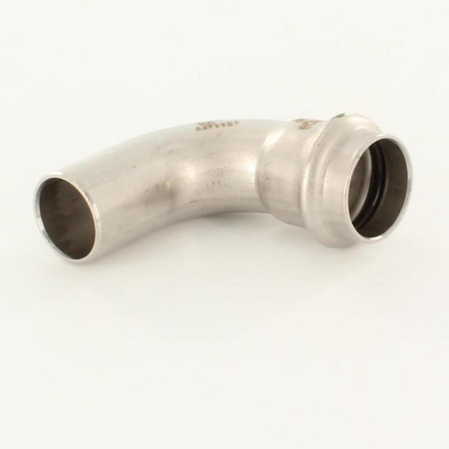 Insteekbocht 90° SANPRESS Inox spie x persaansluiting 22mm Viega