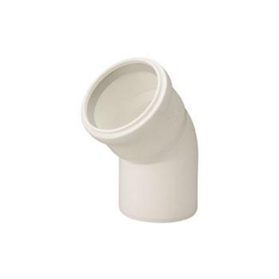 Bocht Rolux T120 PP 80mm 45° Wit Ubbink