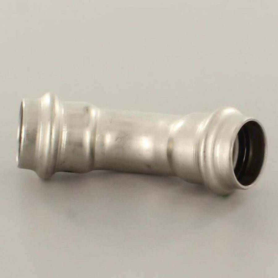 Bochtkoppeling 45° Sanpress Inox 22x22mm Viega