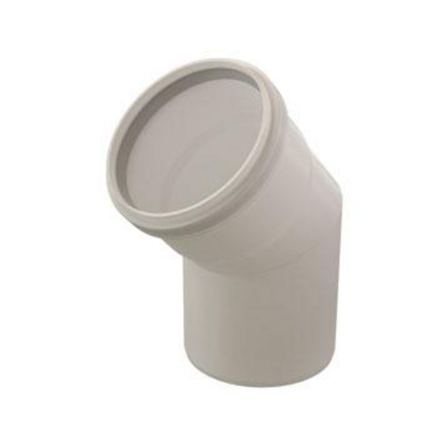 Bocht Rolux 45° star PP 100mm mof/spie transparant Ubbink
