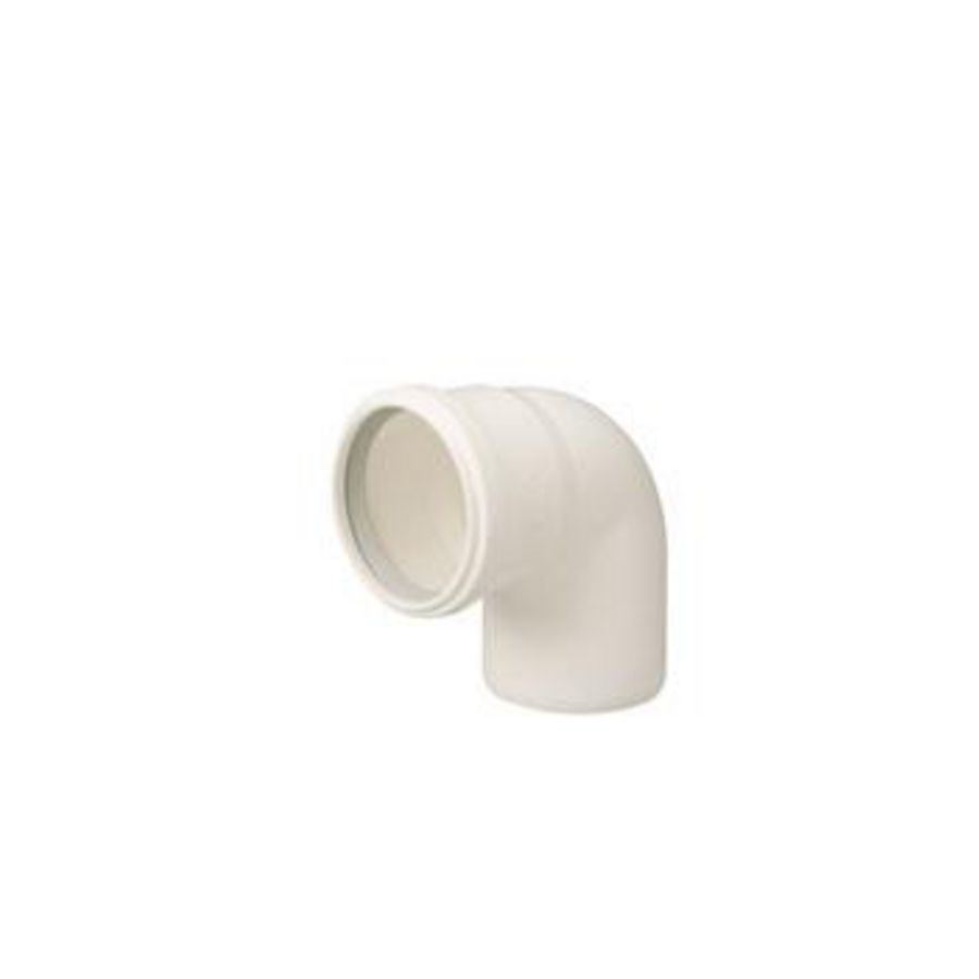 Bocht Rolux T120 PP 80mm 90° Wit Ubbink