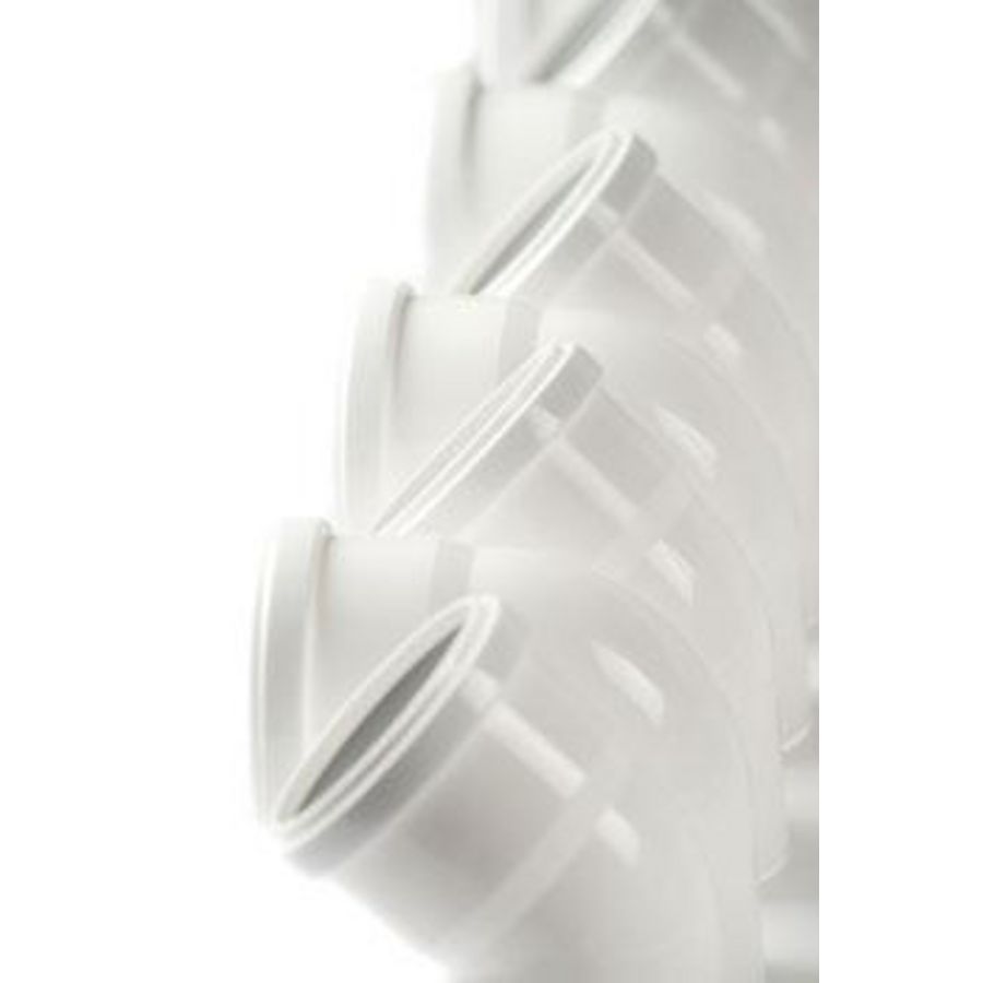 Bocht Rolux T120 PP 80mm 90° Wit Ubbink