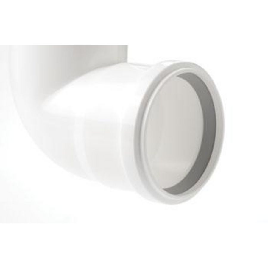 Bocht Rolux T120 PP 80mm 90° Wit Ubbink