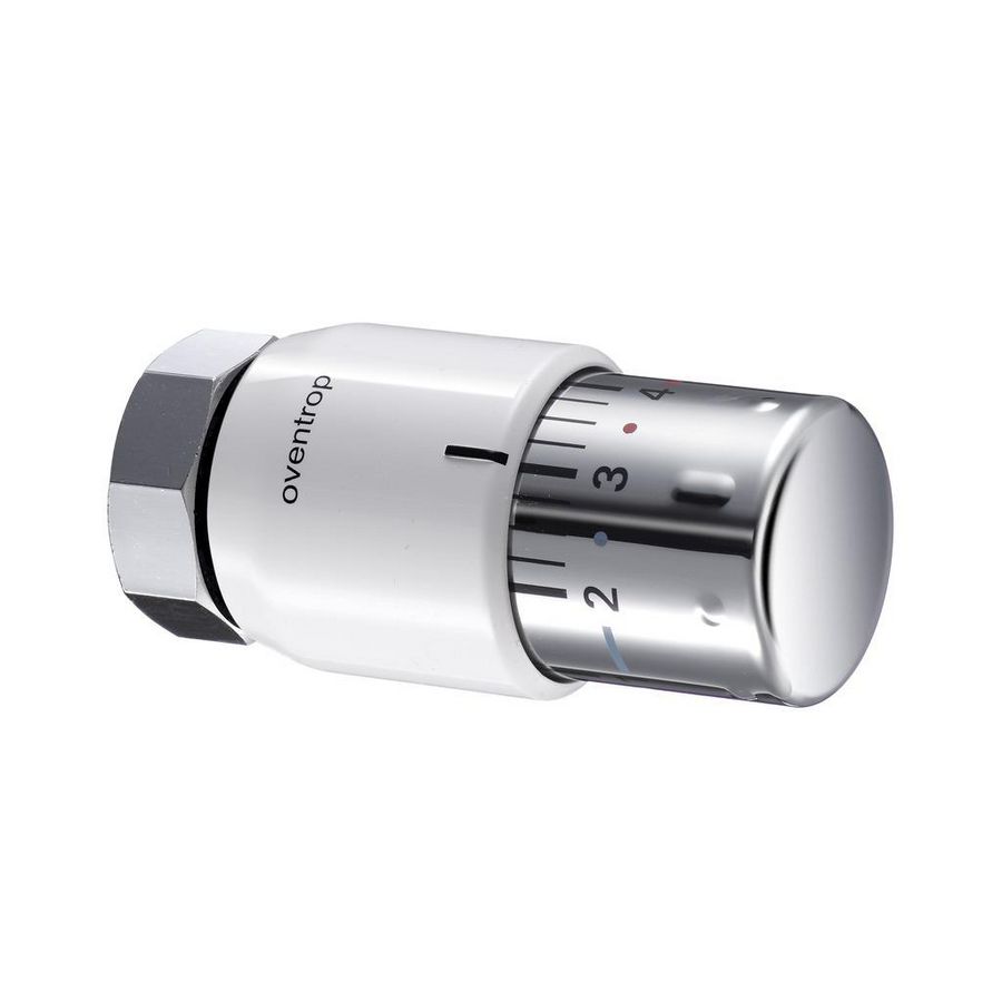 Thermostaatkop Uni-SH M30 7-28°C schaal 1-5 + nulstand vloeistofsensor chroom/ wit Oventrop