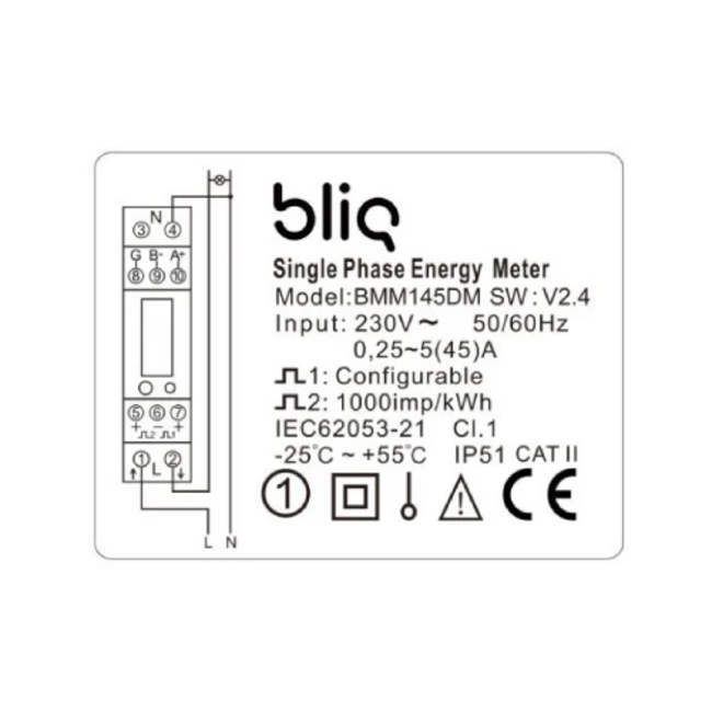 Bliq Energiemeter | 1-Fase | direct