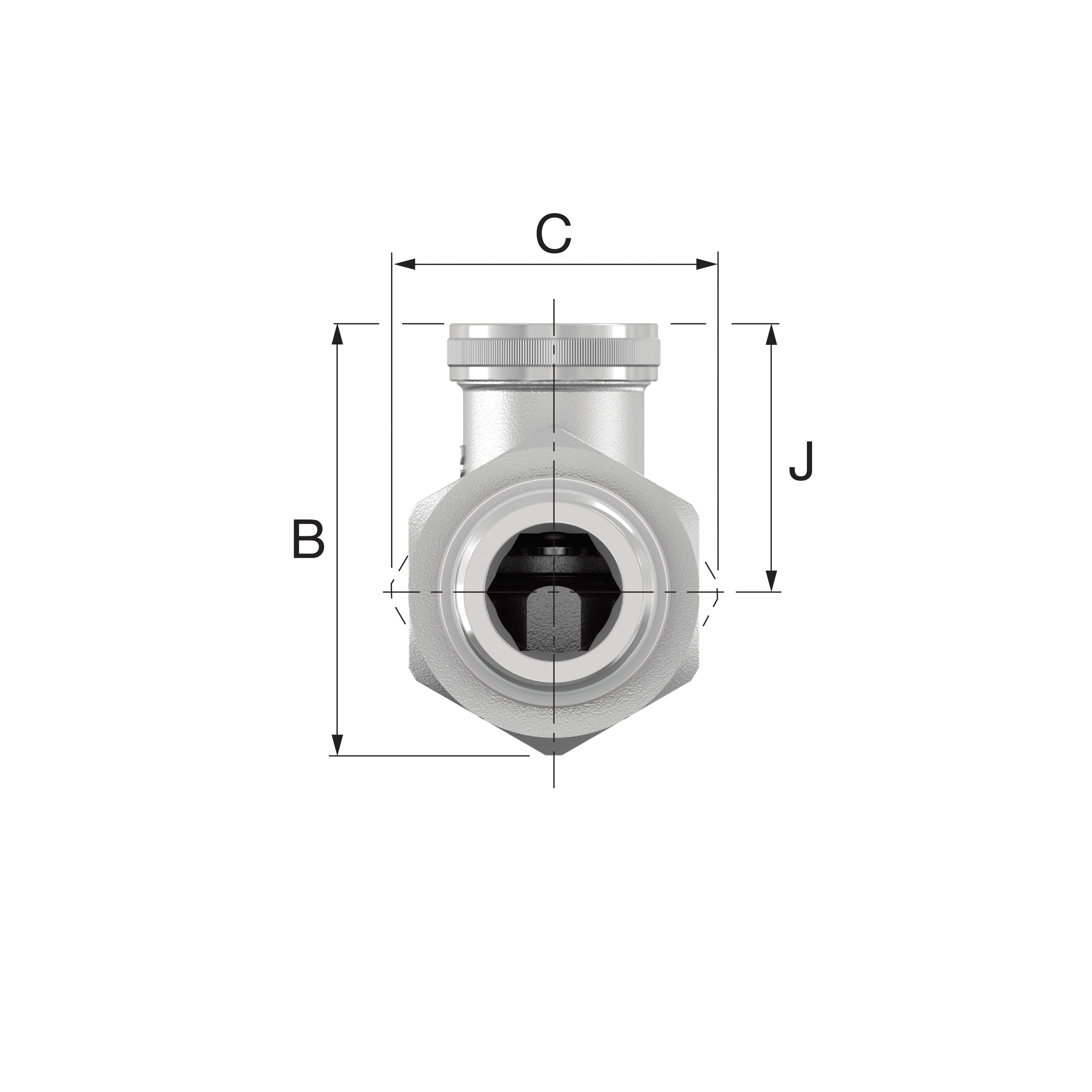 Voetventiel recht MF G1/2 Ni Simplex VVE=10 Flamco