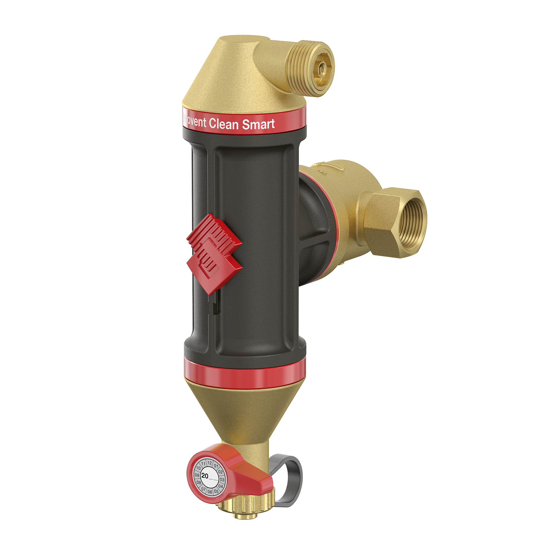 Lucht-vuilafscheider Clean Smart hor/vert. 3/4" bn. Flamco