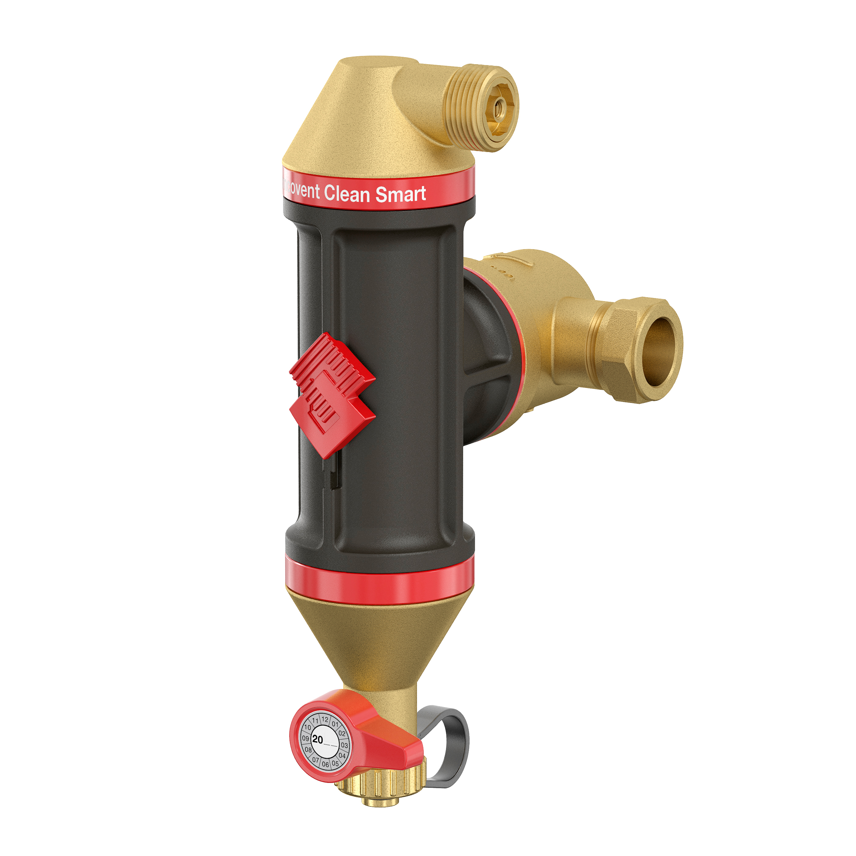 Lucht-vuilafscheider Clean Smart hor/vert. 22mm knel Flamco