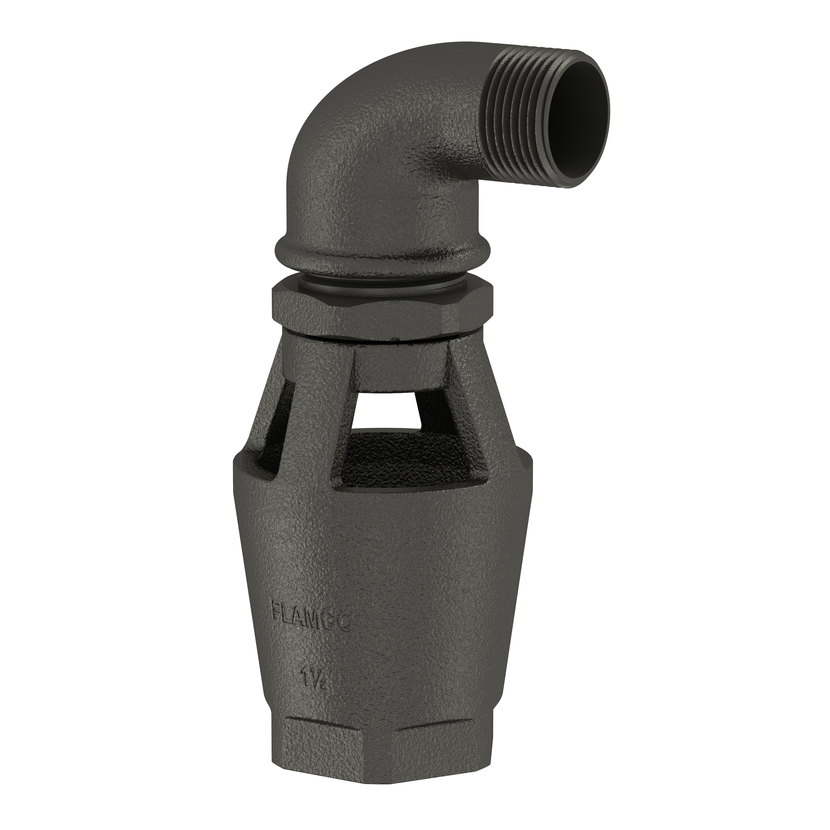 Overlooptrechter gietijzer 1"x1.1/2"bt.xbn. Flamco