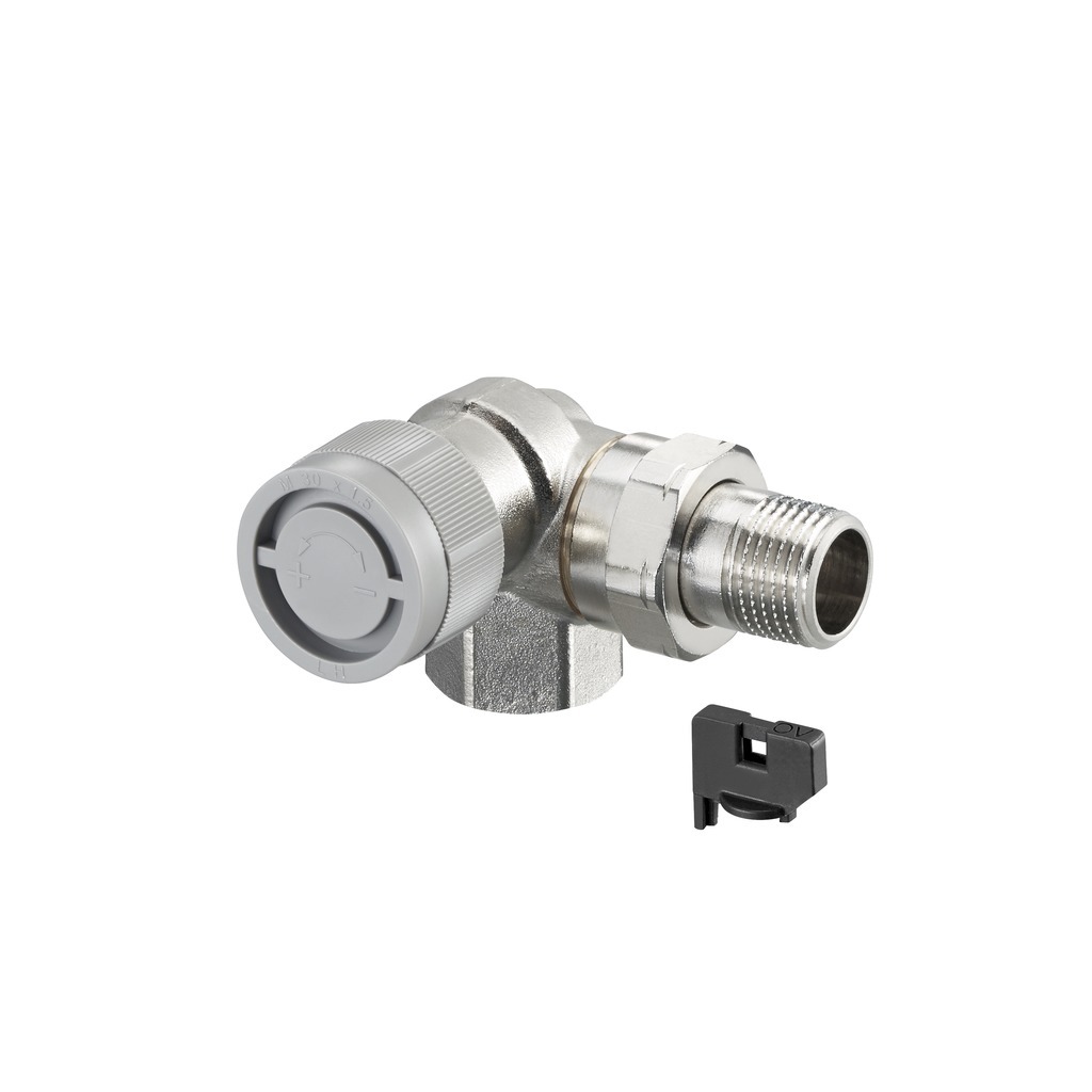 AQ dynamische thermostaat afsluiter DN10, dubbel haaks links Oventrop