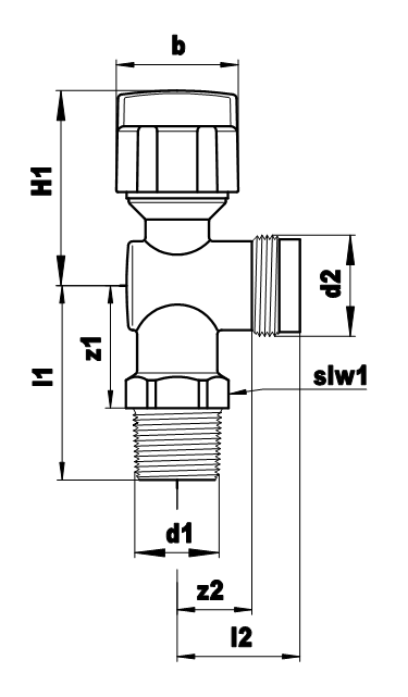 Gasaansluitkogelkraan chroom haaks 1/2xM24x1,5 bt. VSH