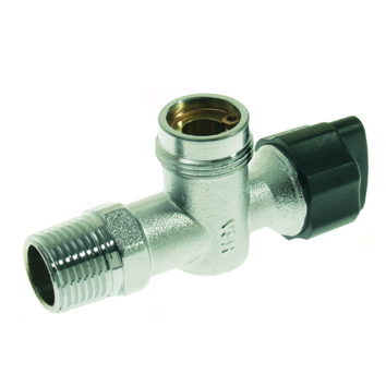 Gasaansluitkogelkraan chroom haaks 1/2xM24x1,5 bt. VSH