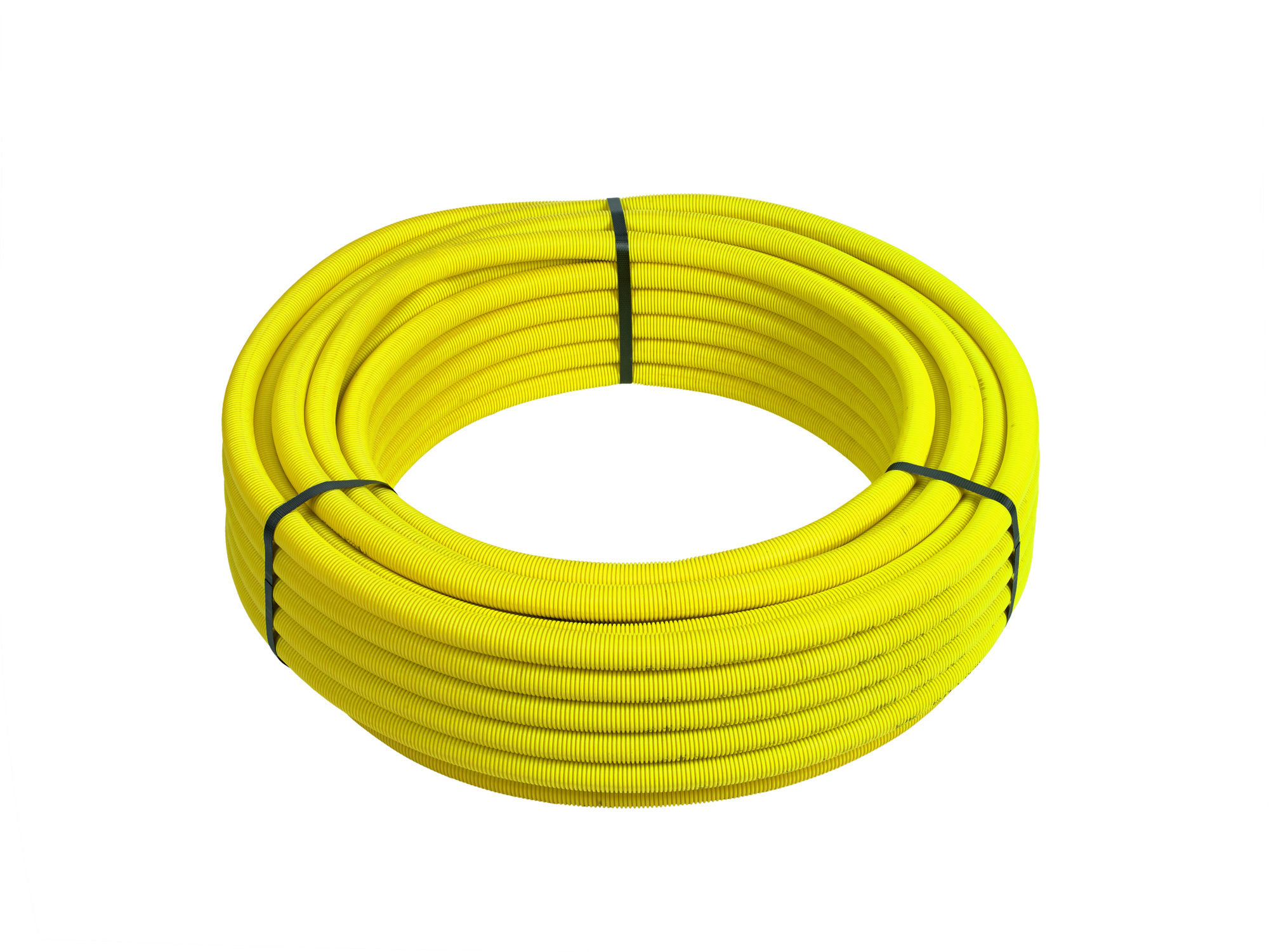 Rol a 25mtr. meerlagenbuis STANDARD geel alupex GAS 26x3mm + mantelbuis Henco